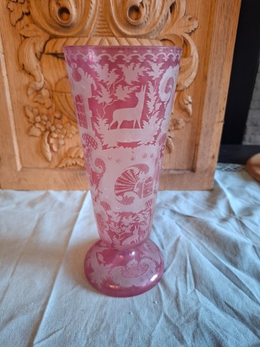 Magnifique ancien vase rose - ,