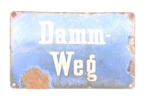 Ancien plaque damm - damm, chemin