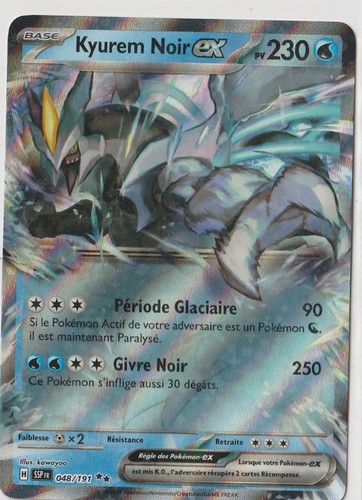 Carte pokémon kyurem noir - pokémon, ex