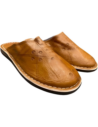 Babouches cuir bout rond - en,