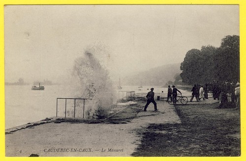 Cpa caudebec caux seine - caudebec,
