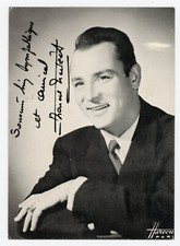 CARTE PHOTO HARCOURT Paris, Marcel Merkès chanteur Opérette autographe