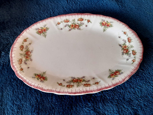 Ancien plat ravier floreal - ancien,