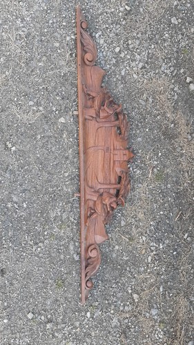 Ancien beau fronton chêne - beau,