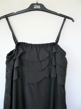 NEUVE ! ROBE LONGUE À BRETELLES & CEINTURE AMOVIBLES SOIE NOIRE PABLO DAREL T40 