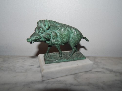 Ancienne sculpture sanglier - ancienne,