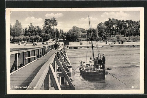 Lubmin plage avec passerelle - lubmin,,