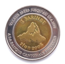 10 FrCHF 1999 swiss coin
