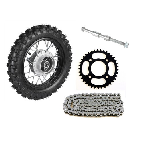 Rear wheel rim tire - 2.50-10,