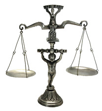 Rare petite BALANCE anthropomorphe métal argenté enfant porteur XIXè TREBUCHET