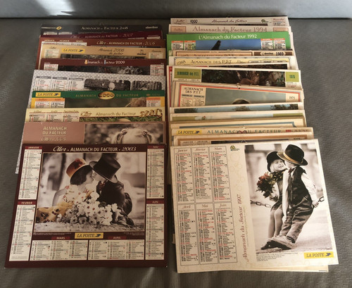 Lot calendriers la poste - lot,