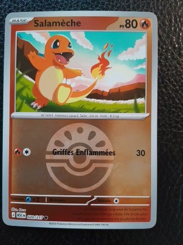 Carte pokémon salamèche - pokémon,