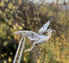 Broche Ancienne Oiseau Art Nouveau Argent 1900