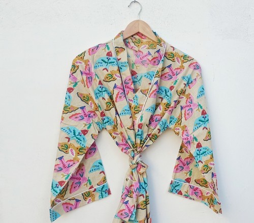 Kimono bain imprimé avion - imprimé,