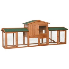 lionto Clapier XXL petit enclos pour animaux villa lapin premium 212x52x85 cm