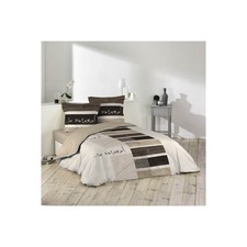 Housse de couette - 200 x 200 cm + taies - Bambou - Choco - Beige