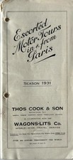 Brochure ancienne 1931 Thomas Cook & Son Escorted Motor Tours Paris & Wagons Lit