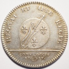 LOUIS XV : RARE JETON ARGENT