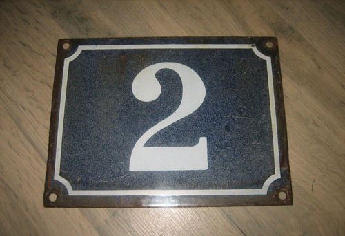 Ancienne plaque numéro rue - ancienne,