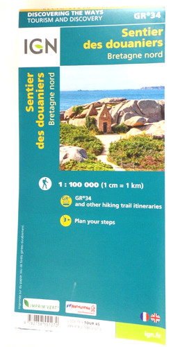 Carte ign gr34 - carte, sentier