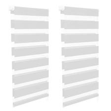 Lot de 2 stores enrouleurs zébrés jour nuit l.55 x H. max 170 CM blancs