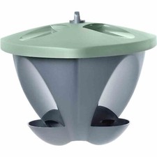 Maison À Oiseaux 4L Vert/Anthracite Niche Nidification Oiseaux Terrasse