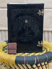 XL 600 Page Antique Arbre De Vie Cuir Journal sans Doublure Gratuit Porte-Clé