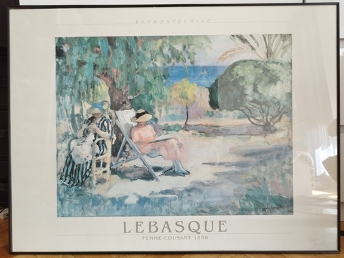 Lithographie peinture femme - peinture,