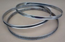 3 cercles à tartes 2 en INOX + 1 FER BLANC 32 cm pâtisserie pâtissier cuisine #5