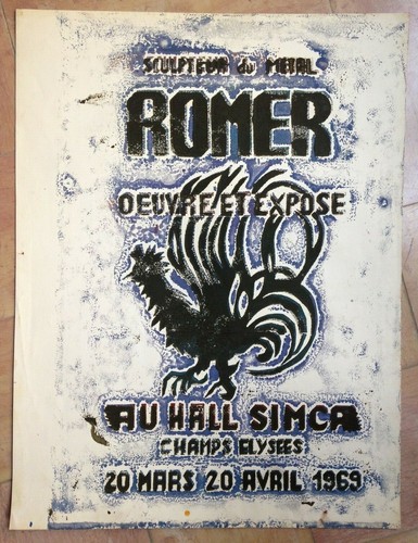 Romer sculpteur metal 1969 - romer,