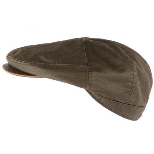 Casquette cuir marron coton
