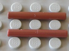 2 x LEGO RedBrown Bar 3L (Bar Arrow) Ref 87994 Set 70590 79003 79002 79004 75157