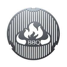 Insert De Grille Ø 20Cm | Rond | Motif BBQ | Acier | Grille De Plancha