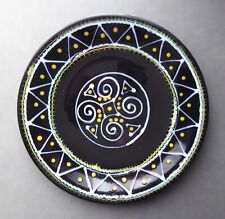 ASSIETTE PLATE en faïence TY BREIZ GOURIN Bretagne décor Celtique années 1960