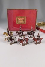 CBG MIGNOT ANCIENNE SUITE DE 6 LANCIERS A CHEVAL MILITAIRE EMPIRE SOLDATS PLOMB