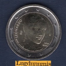 2 Euro Commémo Italie 2019 Léonard de Vinci 500ème Anniversaire mort Italia