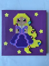 PIXEL ART / PERLES A REPASSER TABLEAU DE RAIPONCE DE DISNEY PRINCESSES