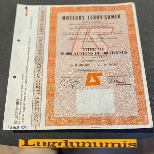 Specimen moteurs leroy somer - specimen,