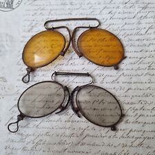 2 Pince Nez Verre Solaire Rare