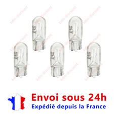 Lot de 5 Ampoules T10 W5W 12v 5w Phare Ampoule Halogène 3000k