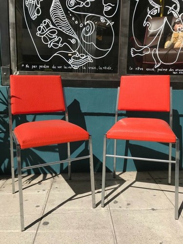 Chaises alu skai - alu, orange