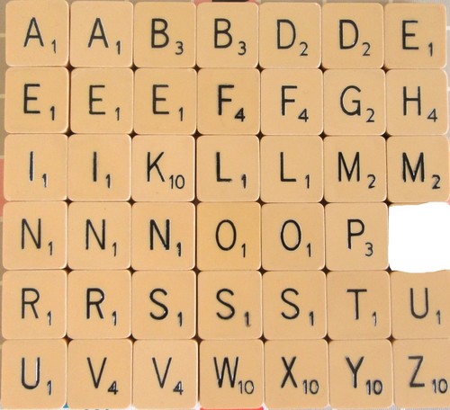 Scrabble lettres noires - scrabble:,