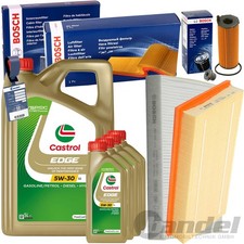 Bosch Filtres + Castrol 5W30 Huile Convient pour 3.0 + V6 Tdi Audi Q7 4L VW