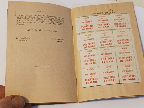 1952 carnet porteurs - , de