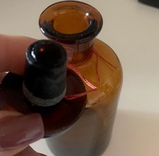 Bouteille AMPOLLA En Verre Médical Laboratoire En Verre H. 15 VINTAGE