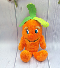 Peluche doudou légume carotte Lidl Playtive junior 2018 orange vert marron 29 cm