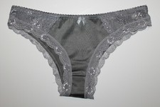 1 New Silky Satin & Lace Cheeky Bikini Panties Size 7/Large...Free Shipping!