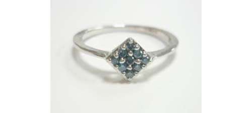Bague blanc 9 carats - bague,