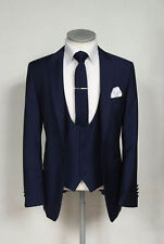 Costume De Mariage Pour Homme Bleu Designer (Veste + Gilet + Pantalon)