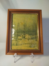 Cadre Émaux Paysage Hivernal